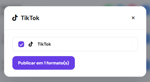 Modal do TikTok pronto para publicar em um formato